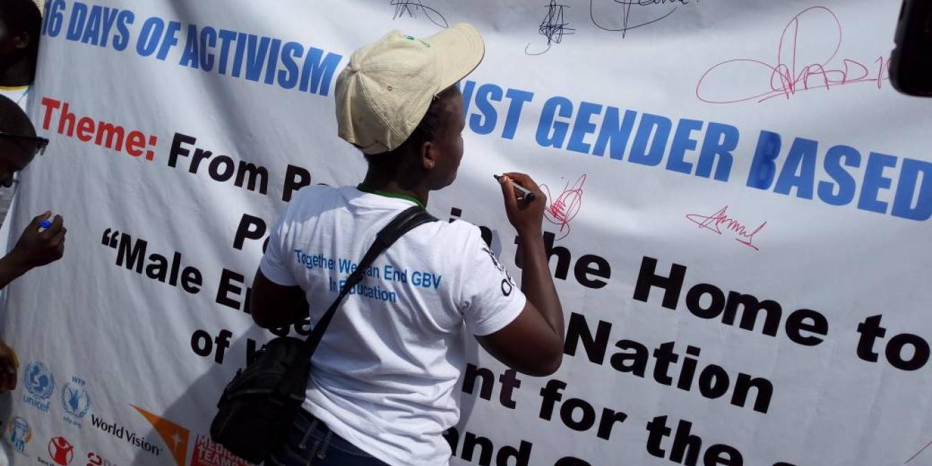 Peace endorses the 16 days of Activism call to end gender based violence in Rhinocamp Settlement Peace endorses the 16 days of Activism call to end gender based violence in Rhinocamp Settlement